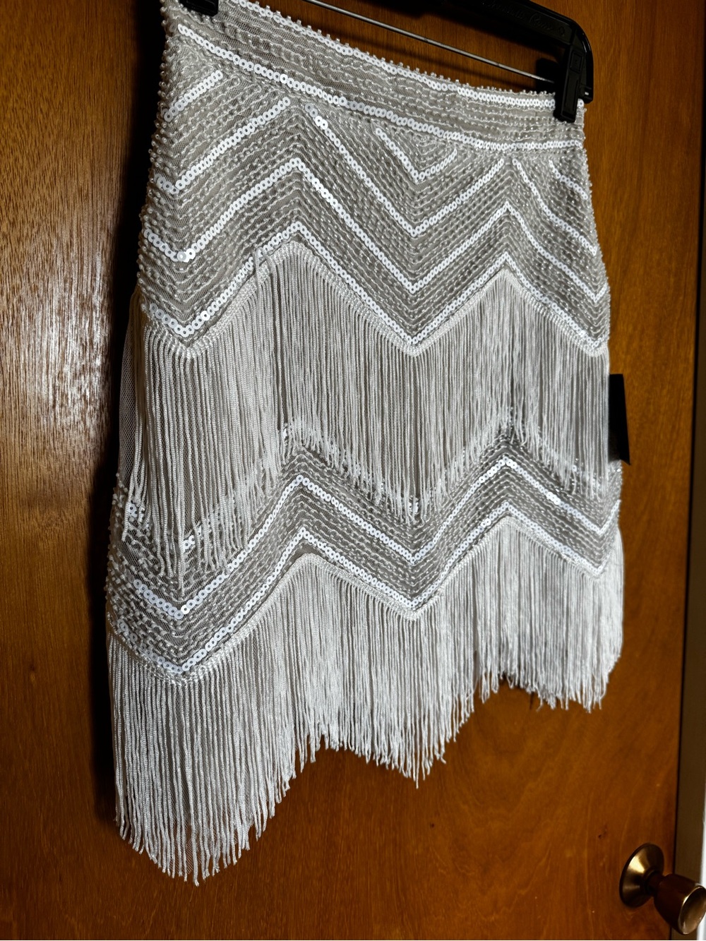 Lulu's White Fringe Sequin Two-piece Set - Picture 7 of 8